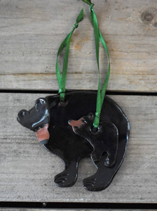 Black Bear with Cub Ornament