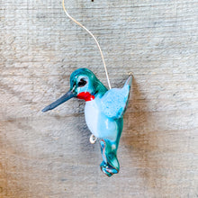 Load image into Gallery viewer, Ruby-Throated Hummingbird Ornament
