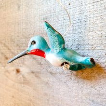 Load image into Gallery viewer, Ruby-Throated Hummingbird Ornament